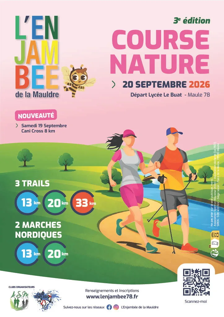 L'Enjambée de la Mauldre 2026 — Bazemont (78), 20 septembre 2026 · Trail