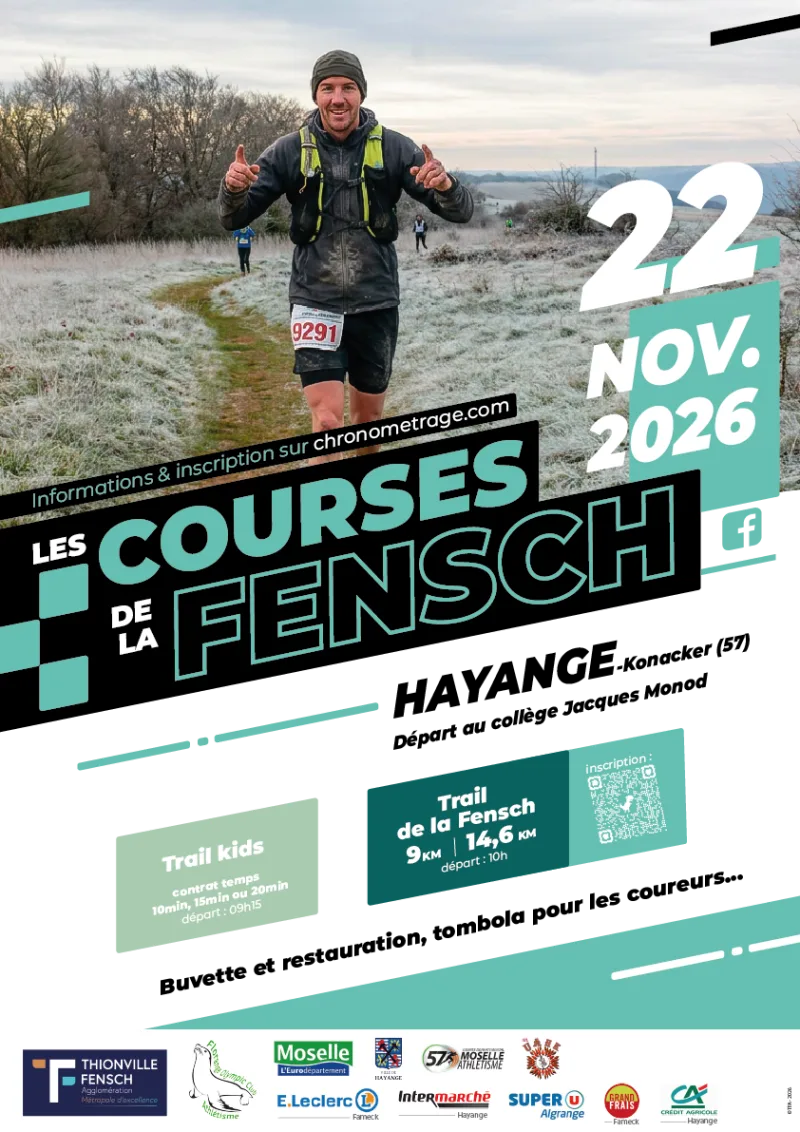 Les Courses de la Fensch — Hayange (57), 23 novembre 2026 · Trail