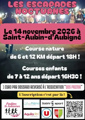Les escapades nocturnes Saint Aubinoises — St germain sur ille (35), 14 novembre 2026 · Course à pied
