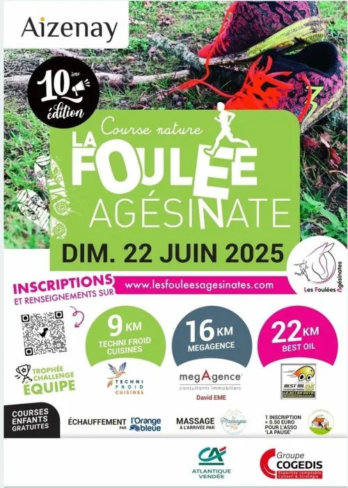 Les Foulées Agésinates — Aizenay (85), 14 juin 2026 · Trail