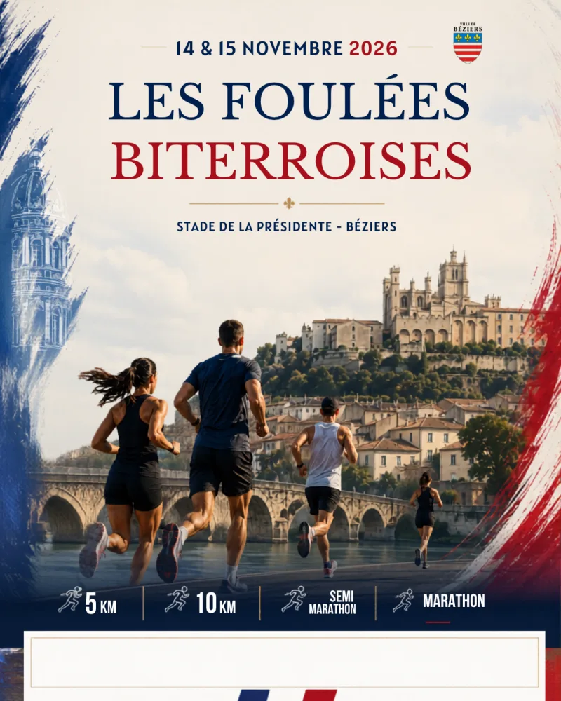 Les Foulées Biterroises — Beziers (34), 14 novembre 2026 · Course à pied