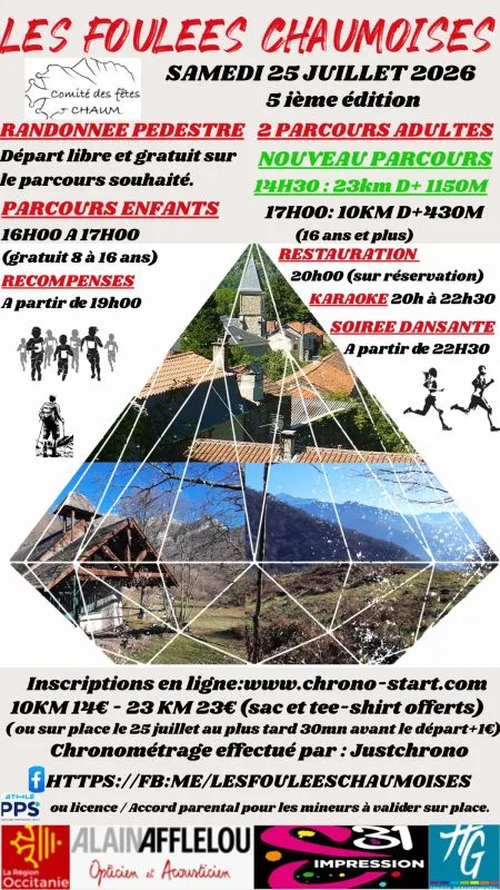 Les Foulées Chaumoises — Baren (31), 25 juillet 2026 · Trail