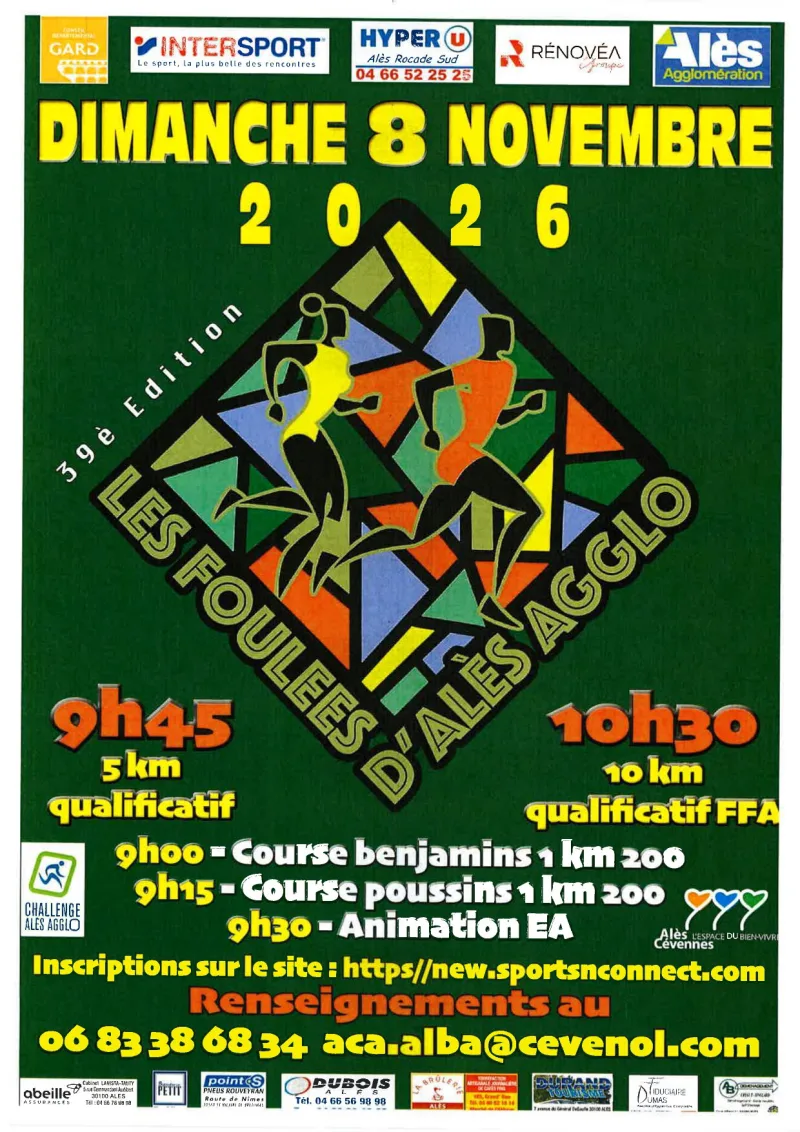 Les Foulées d’Alès — Ales (30), 8 novembre 2026 · Course à pied