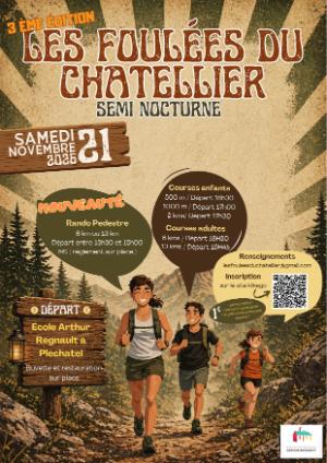 Les foulées du Chatellier 3ème édition — La noe blanche (35), 21 novembre 2026 · Course à pied