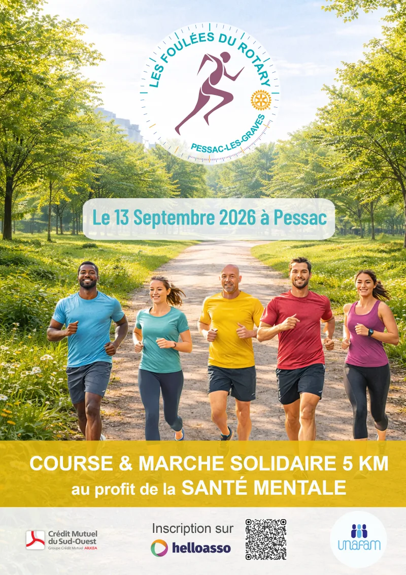 Les Foulées du Rotary — Pessac (33), 13 septembre 2026 · Course à pied