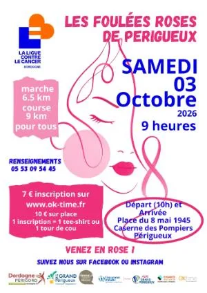 Les Foulées Roses de Périgueux 2026 — Perigueux (24), 3 octobre 2026 · Course à pied