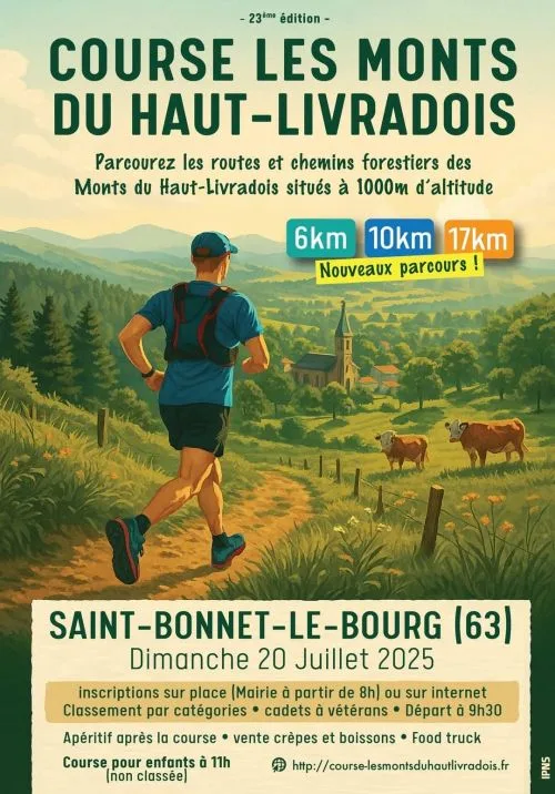 Les Monts du Haut-Livradois — St bonnet le bourg (63), 26 juillet 2026 · Course à pied