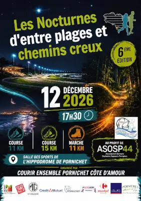Les Nocturnes Entre Plages et Chemins Creux — Pornichet (44), 12 décembre 2026 · Trail