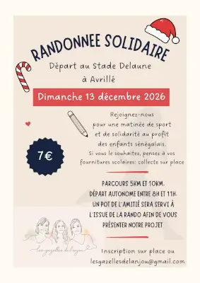 Randonnée Solidaire — Avrille (49), 13 décembre 2026 · Marche