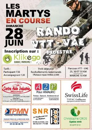 RANDONNEE VTT/VAE — Guilers (29), 28 juin 2026 · Course à pied