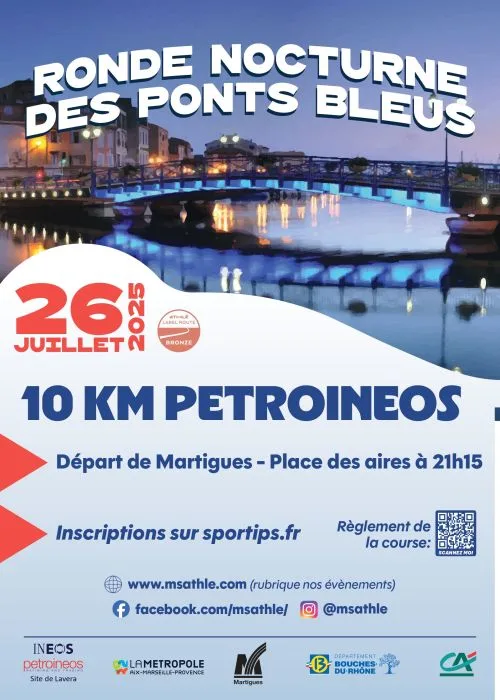 Ronde Nocturne des Ponts Bleus — Martigues (13), 25 juillet 2026 · Course à pied