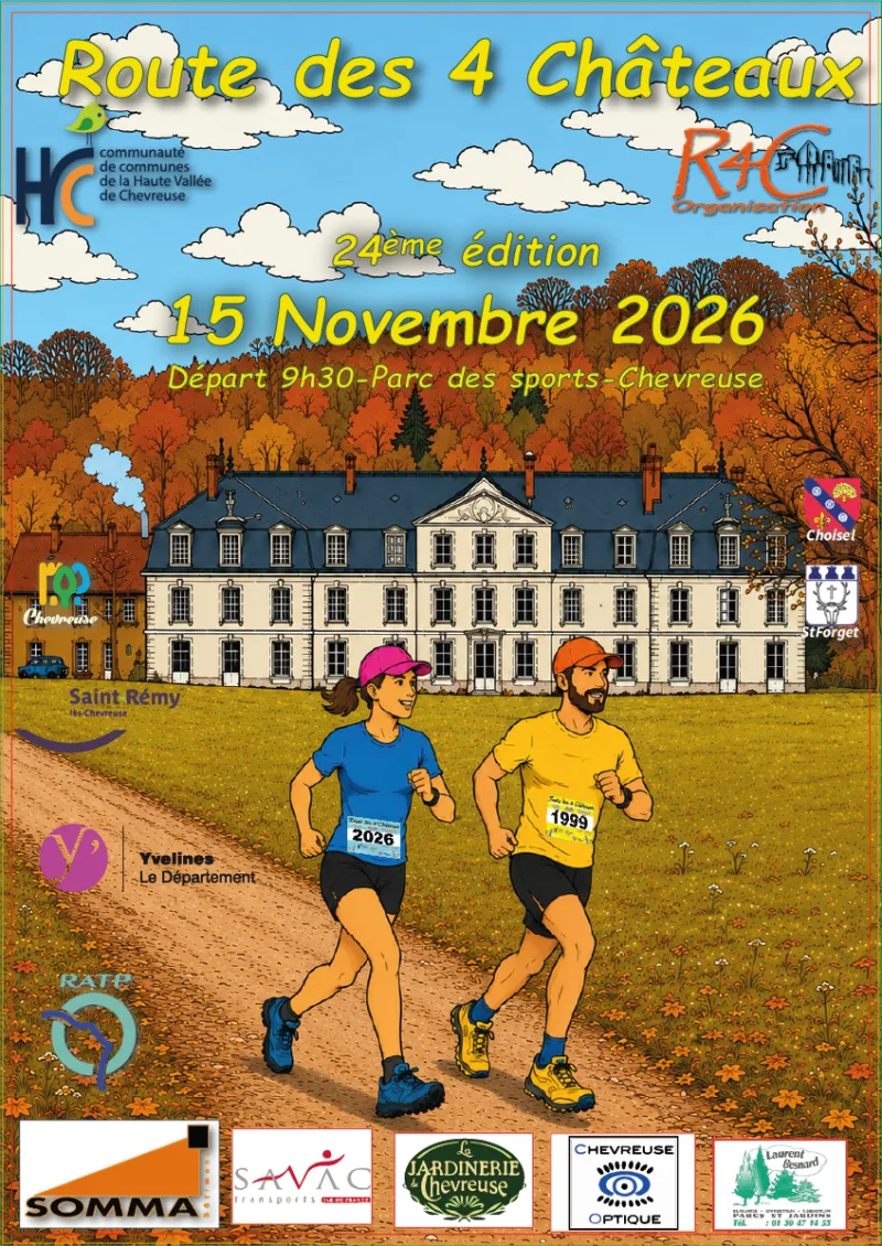 Route des 4 Châteaux — St remy les chevreuse (78), 15 novembre 2026 · Trail