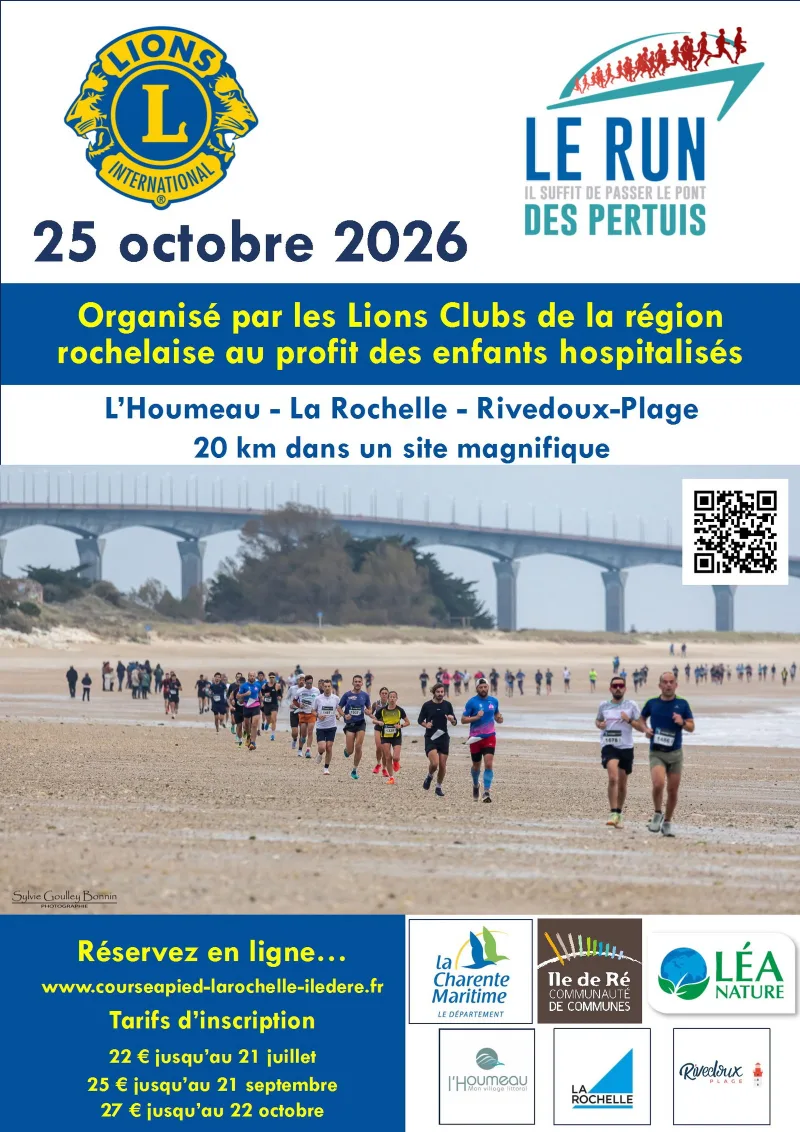 Run des Pertuis — La rochelle (17), 25 octobre 2026 · Course à pied