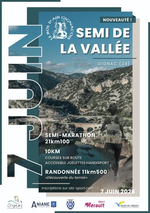 Semi de la Vallée — Gignac (34), 7 juin 2026 · Course à pied