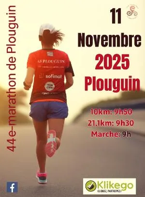 Semi-marathon, 10km, 5km et defi de Plouguin — Ploudalmezeau (29), 10 novembre 2026 · Course à pied