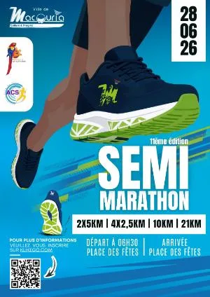 SEMI-MARATHON DE MACOURIA 2026 — Macouria tonate (973), 28 juin 2026 · Course à pied