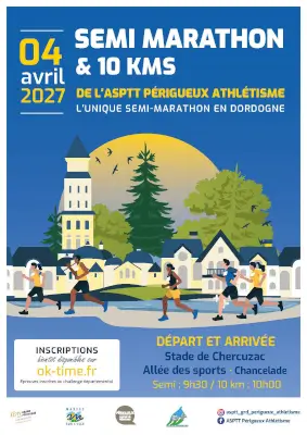 Semi-Marathon et 10km de l’ASPTT Grand Périgueux Athlétisme 2027 — Chancelade (24), 4 avril 2027 · Course à pied