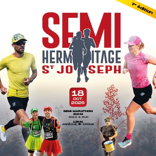 SEMI MARATHON HERMITAGE ST JOSEPH 2026 — Etables (07), 18 octobre 2026 · Course à pied