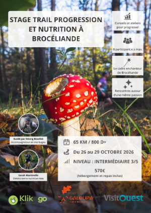 Stage trail de progression et nutrition à Brocéliande — Maxent (35), 26 octobre 2026 · Trail
