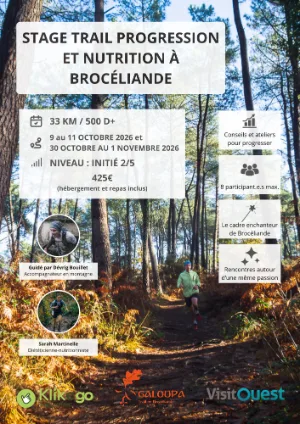 Stage trail de progression et nutrition à Brocéliande (novembre) — Mauron (56), 30 octobre 2026 · Trail