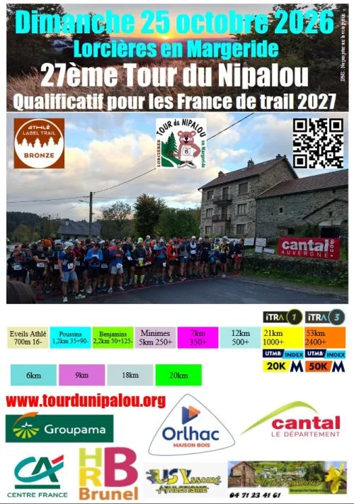 Tour du Nipalou — Val d arcomie (15), 25 octobre 2026 · Trail