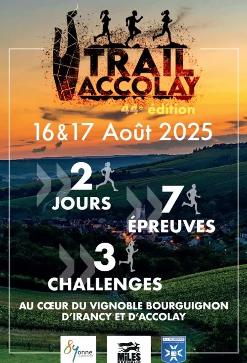 Trail d’Accolay — Andryes (89), 15 août 2026 · Trail
