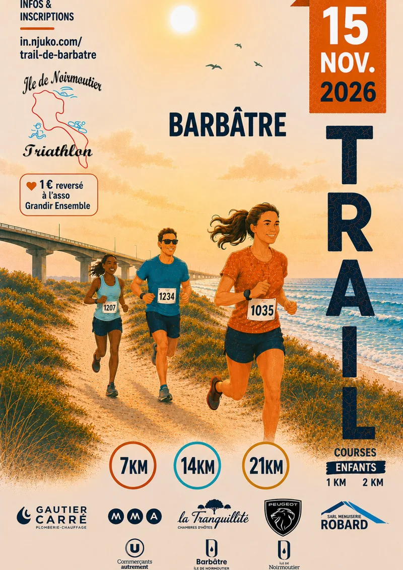 Trail de Bârbatre — Challans (85), 15 novembre 2026 · Trail
