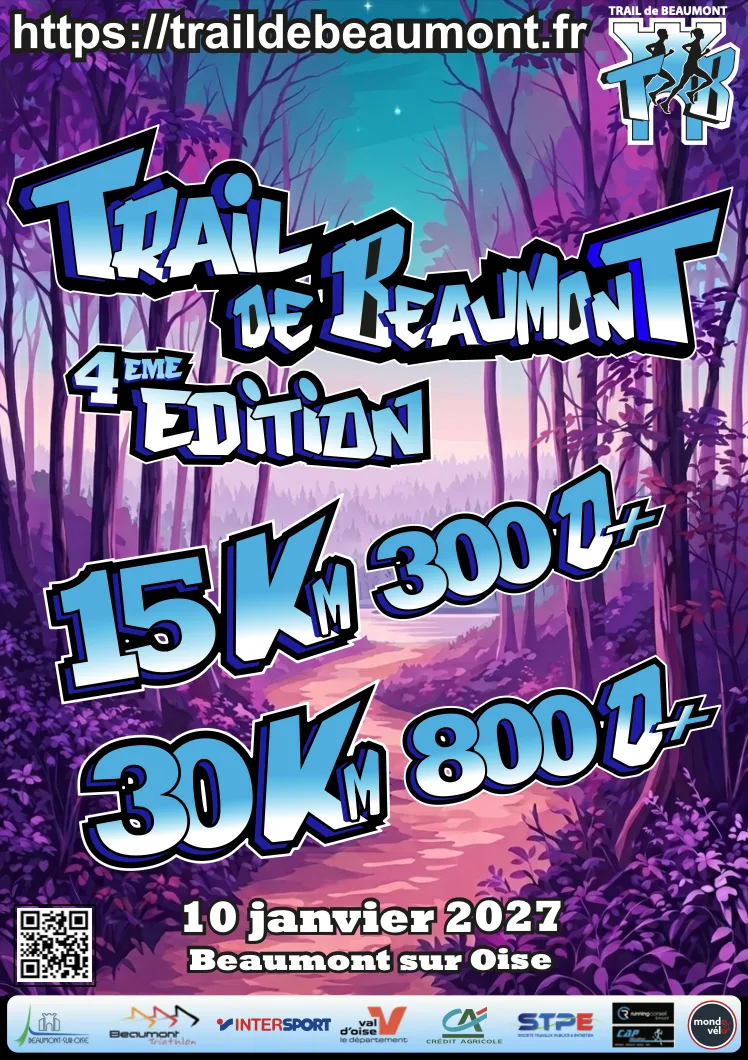 Trail de Beaumont 2027 — Beaumont sur oise (95), 10 janvier 2027 · Trail