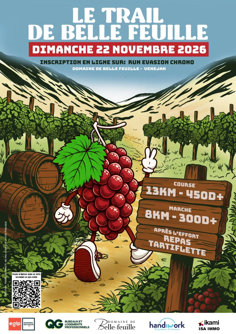 TRAIL DE BELLE FEUILLE — Codolet (30), 22 novembre 2026 · Trail