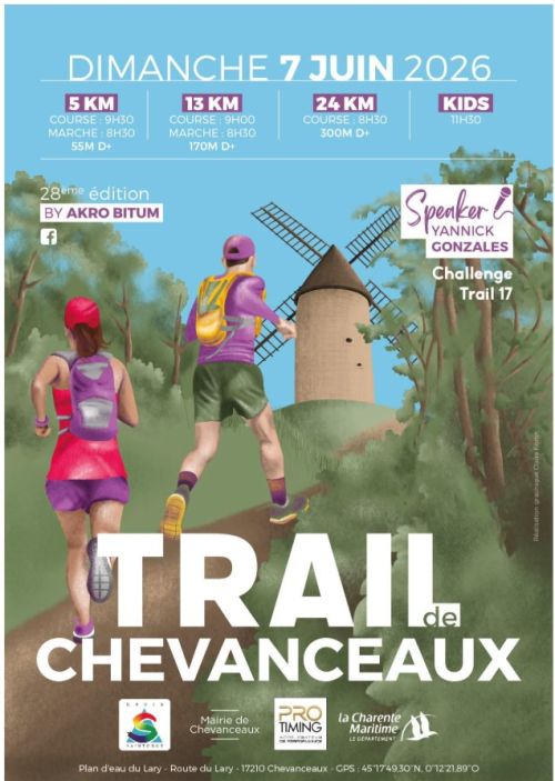 Trail de Chevanceaux — Bran (17), 7 juin 2026 · Trail