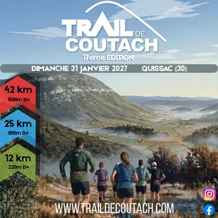 Trail de Coutach — Crespian (30), 31 janvier 2027 · Trail
