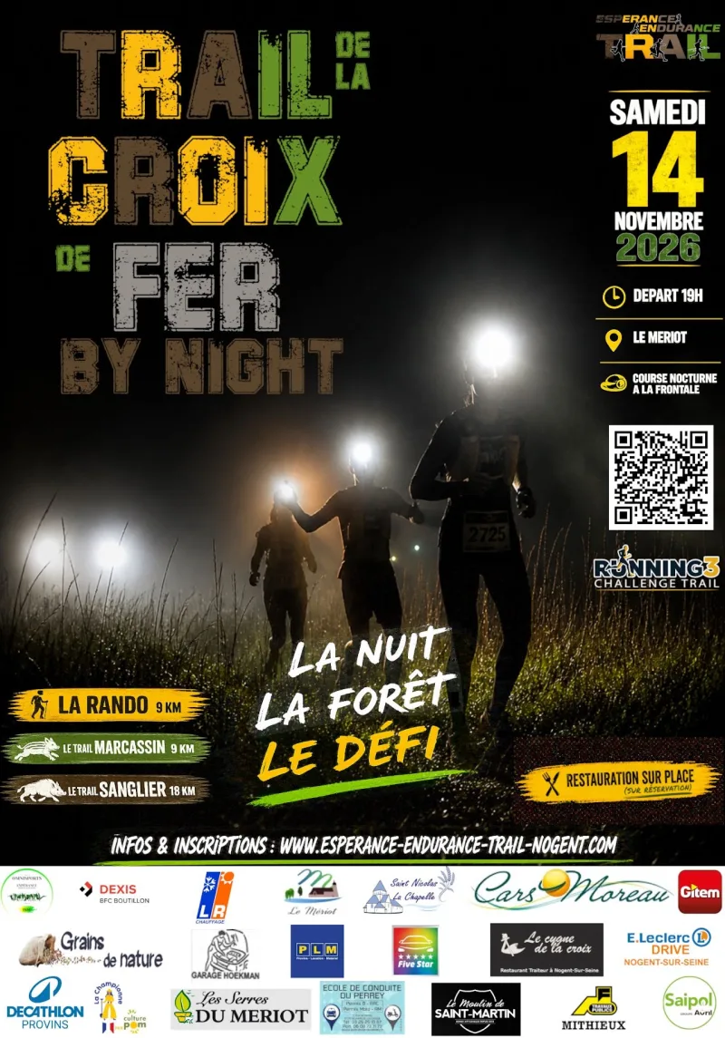 Trail de la Croix de Fer by Night 2026 — Longpre le sec (10), 14 novembre 2026 · Trail