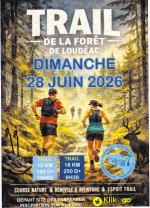 TRAIL DE LA FORET DE LOUDEAC — St caradec (22), 28 juin 2026 · Trail