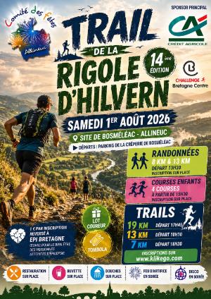 Trail de la rigole d'Hilvern - 14 ème édition — Uzel pres l oust (22), 1 de agosto de 2026 · Camino