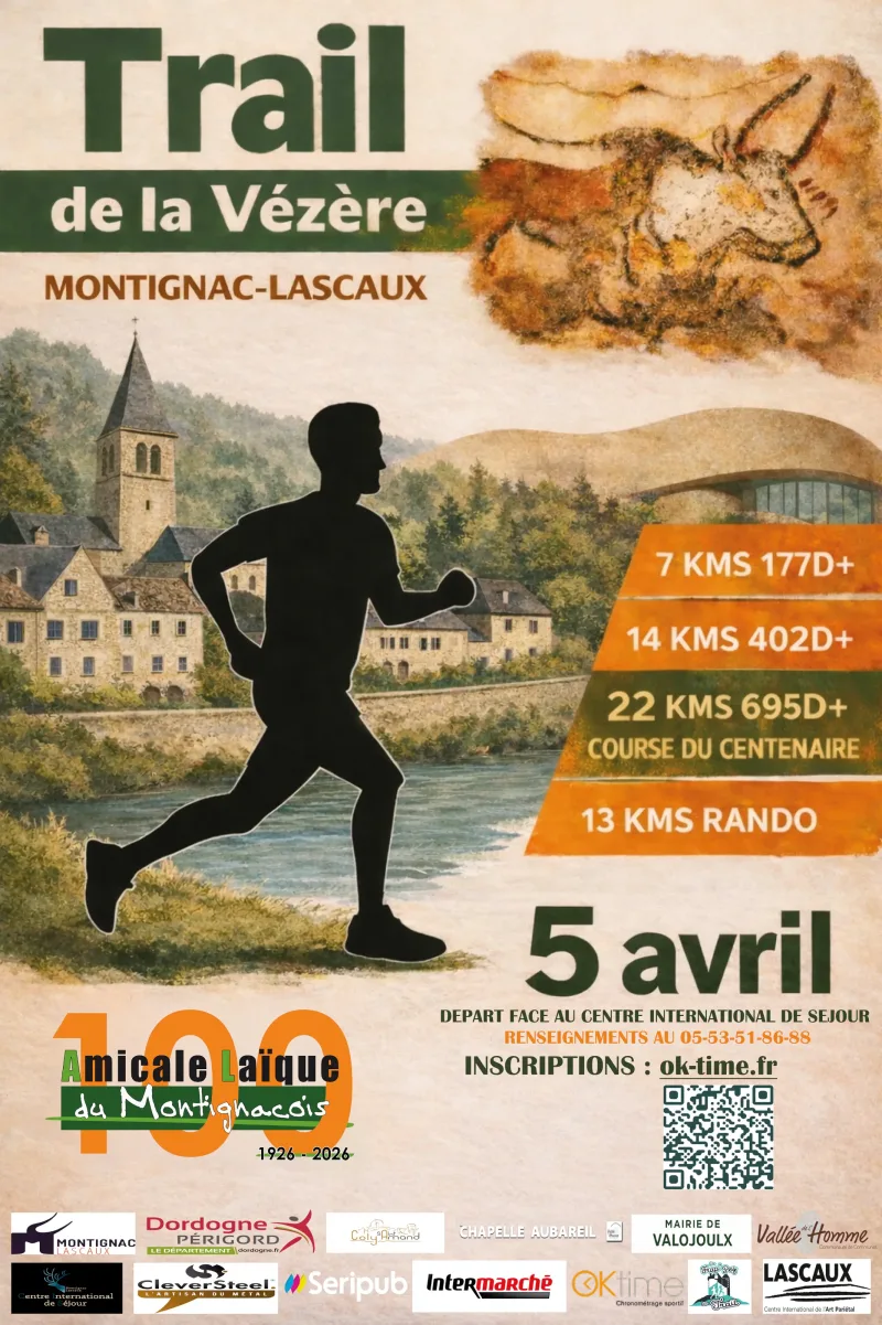 Trail de la Vézère 2027 — Montignac lascaux (24), 4 avril 2027 · Trail