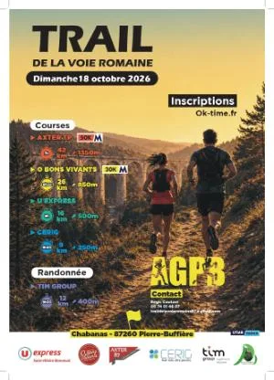 Trail de la Voie Romaine de Pierre Buffière — Pierre buffiere (87), 18 octobre 2026 · Trail