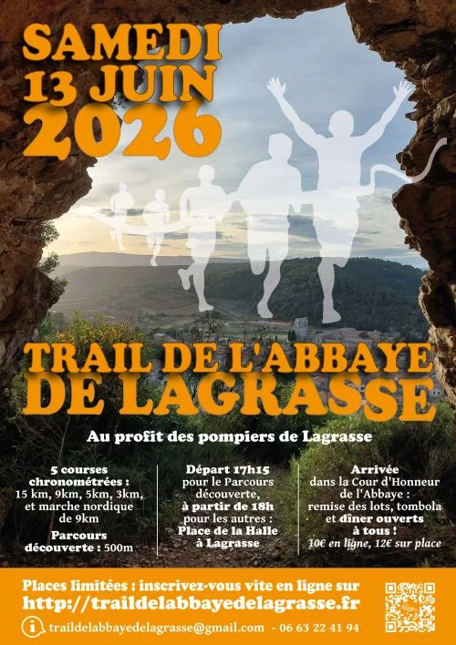 Trail de l'Abbaye de Lagrasse — Lagrasse (11), 13 juin 2026 · Trail