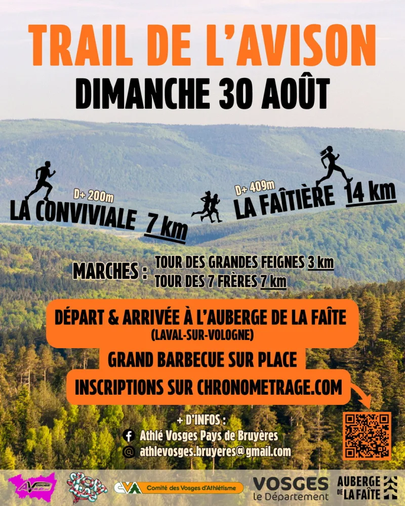 Trail de l'Avison — Belmont sur buttant (88), 30 août 2026 · Trail