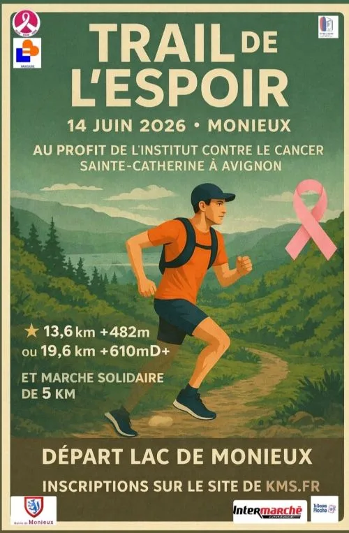Trail de l'Espoir — Blauvac (84), 14 juin 2026 · Trail