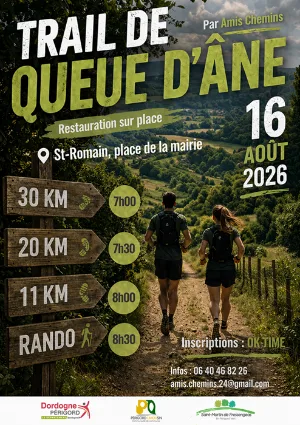 Trail de Queue d'Ane 2026 — Vaunac (24), 16 août 2026 · Trail