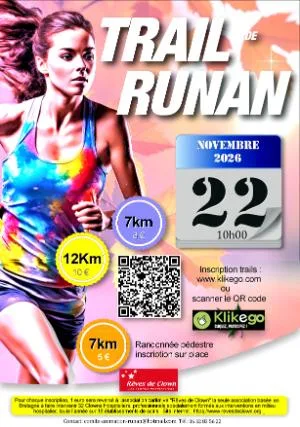 Trail de Runan 2026 — St clet (22), 22 novembre 2026 · Trail
