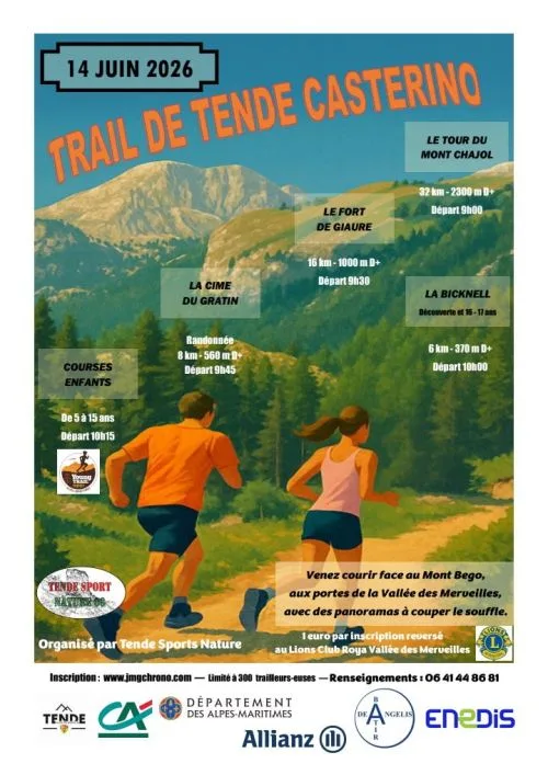 Trail de Tende - Castérino 2026 — La brigue (06), 14 juin 2026 · Trail