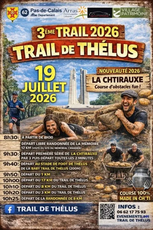 Trail de Thélus — Farbus (62), 19 juillet 2026 · Trail