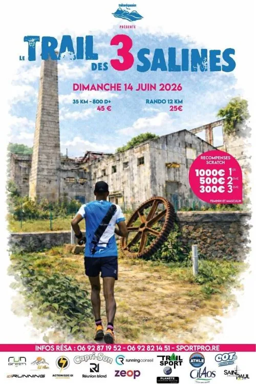 Trail des 3 Salines — St paul (974), 14 juin 2026 · Trail