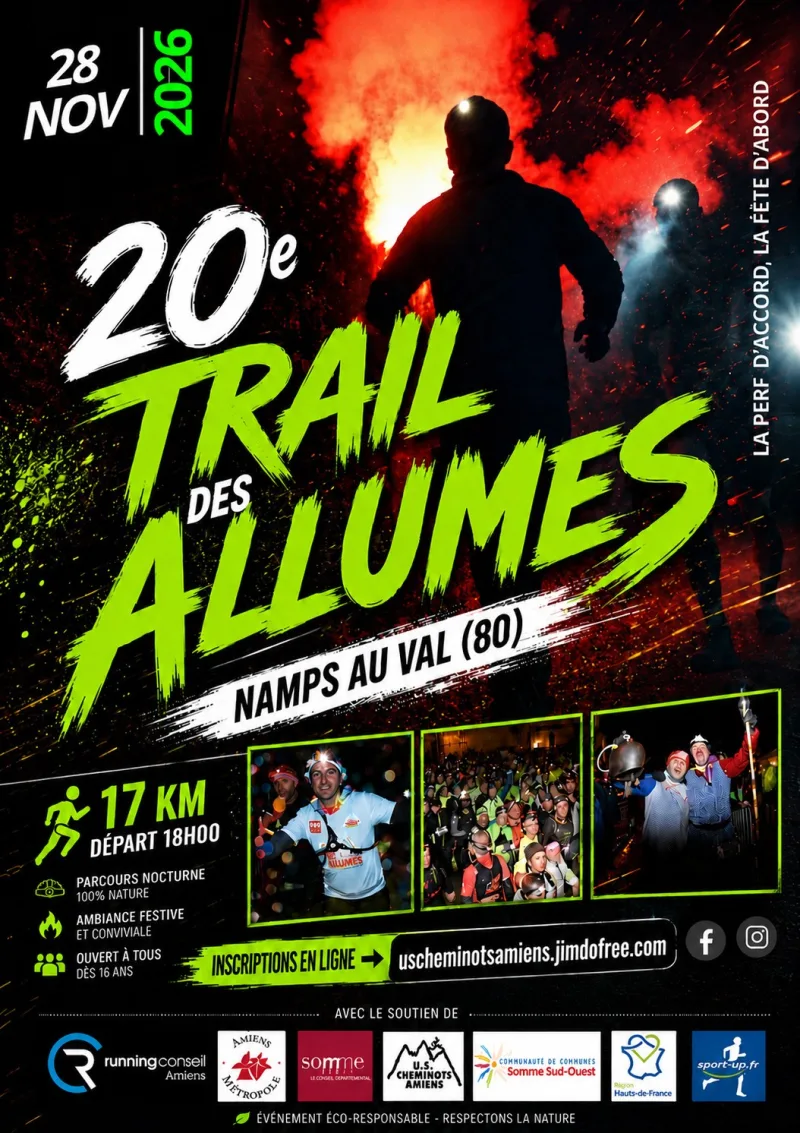 Trail des Allumés 2026 — Contre (80), 28 novembre 2026 · Trail