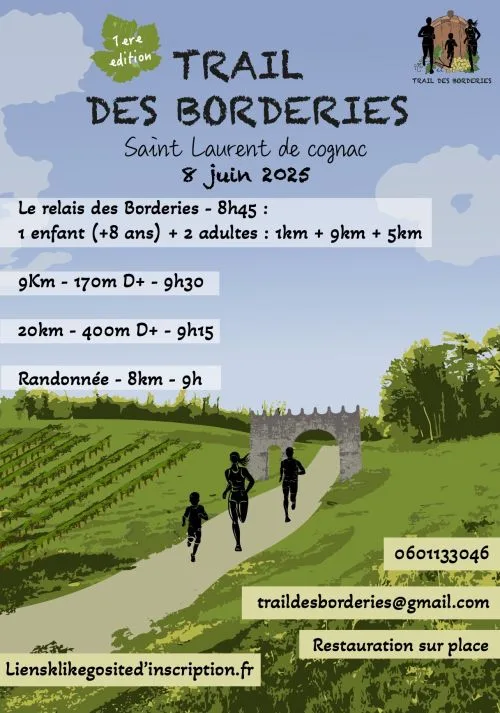 Trail des Borderies — Cognac (16), 7 juin 2026 · Trail