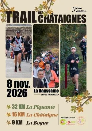 Trail des Châtaignes — La baussaine (35), 8 novembre 2026 · Trail
