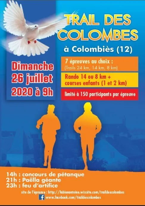 Trail des Colombes — Rieupeyroux (12), 26 juillet 2026 · Trail