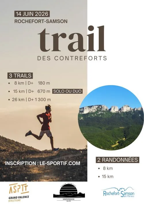 Trail des Contreforts — Charpey (26), 14 juin 2026 · Trail