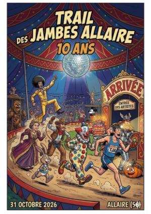 Trail des Jambes Allaire édition 2026 — Allaire (56), 31 octobre 2026 · Trail